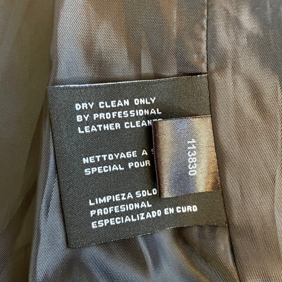 MICHAEL KORS Genuine Leather Moto Jacket Coat Tabbed Collar Y2K Boho Streetware - Picture 13 of 16